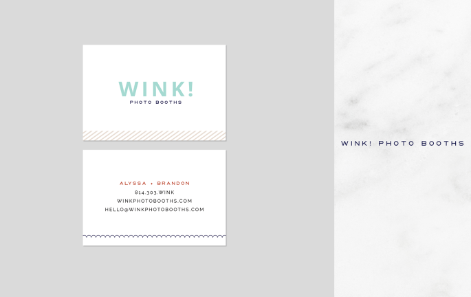 wink stationery business card