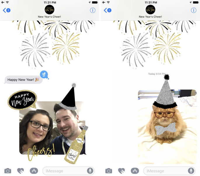 New Year's stickers on the App Store